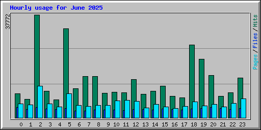 Hourly usage for June 2025